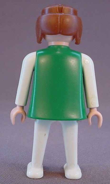 Playmobil Adult Female Woman Classic Style Figure With A Green Torso And White Arms Legs & Feet