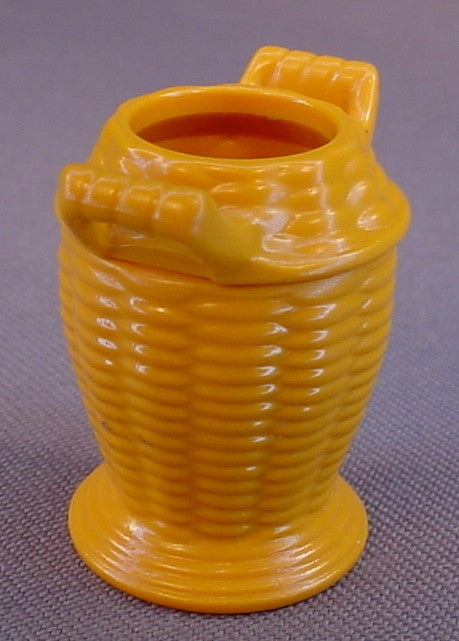 Playmobil Orange Brown Wicker Victorian Style Tall Cylindrical Basket With Handles, 4762 5318 5324