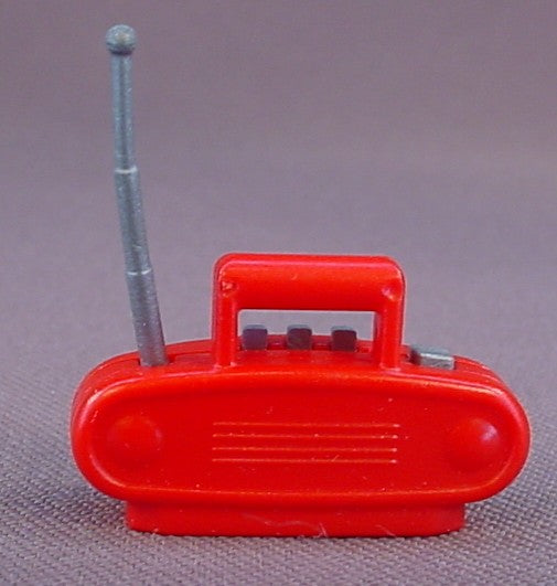 Playmobil Red Radio With Red Front & Back Pieces And Gray Center Piece With Antenna, 3011 3234