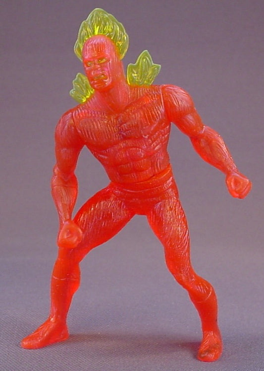 Fantastic Four The Human Torch Figure, 4 Inches Tall, 1996 McDonalds, The Arms Move & It Swivels