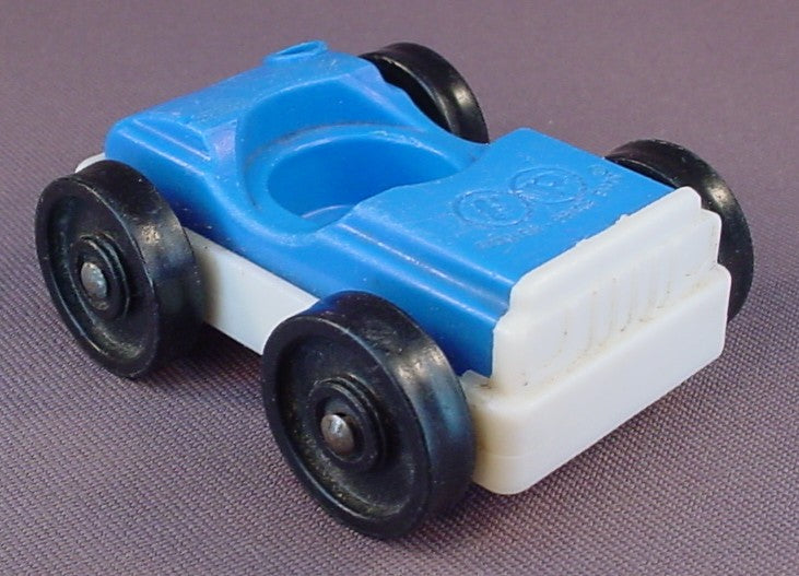 Fisher Price Vintage Single Seat Car Blue Top White Base 930 Action Garage 952 House