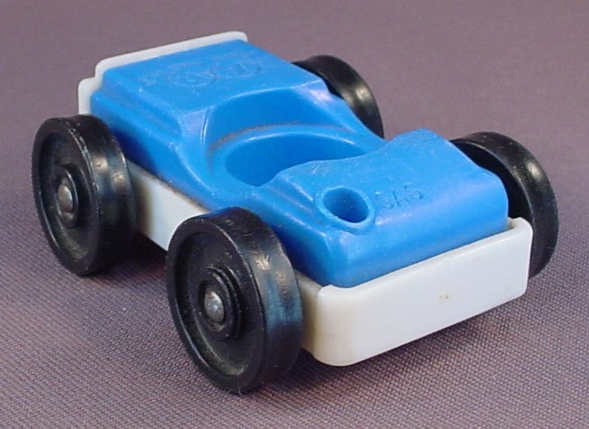 Fisher Price Vintage Single Seat Car Blue Top White Base 930 Action Garage 952 House