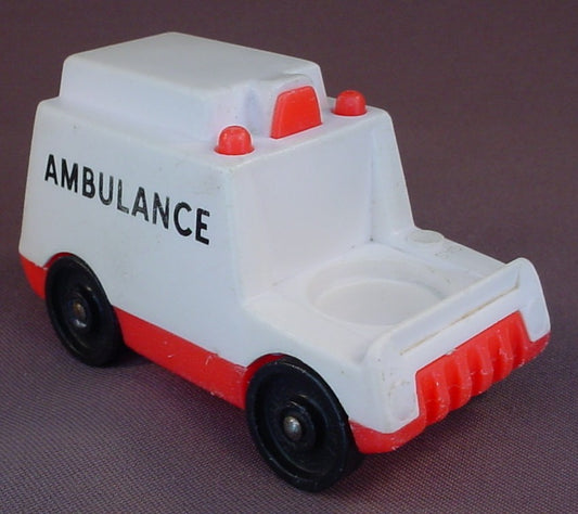 Fisher Price Vintage White Ambulance With Red Base, 126 931 Children's Hospital