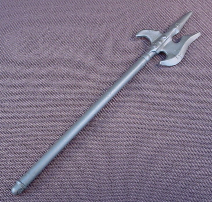 Playmobil Silver Gray Halberd Ax Weapon, 3268 3269 3314 3319 3328 4014 4153 4163 4177 4217 4865 4870