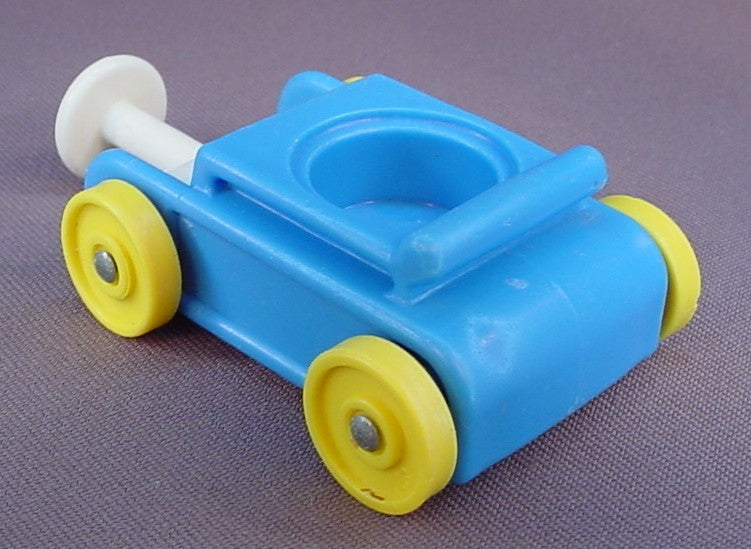 Fisher Price Vintage Blue Wagon With Yellow Wheels, 656 Play Family Little Riders, Little People LP