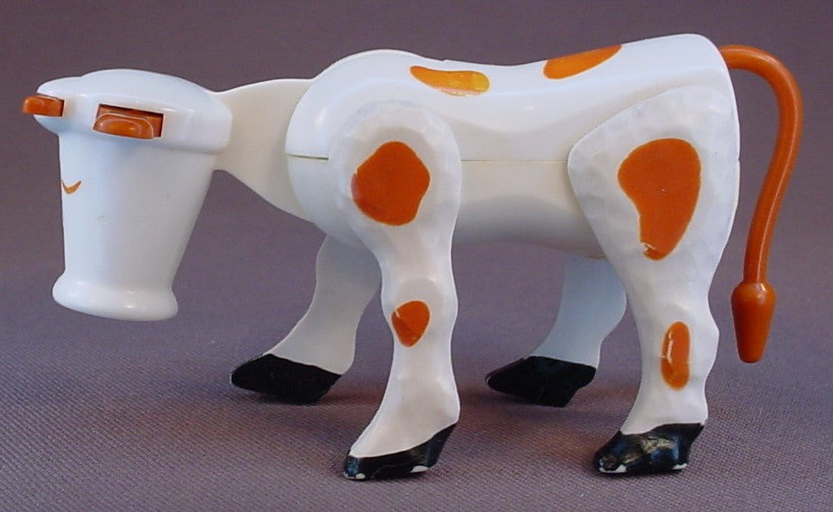 Fisher Price Vintage Bright White Cow Little People, 686 699 2501 Animal Pals Barn