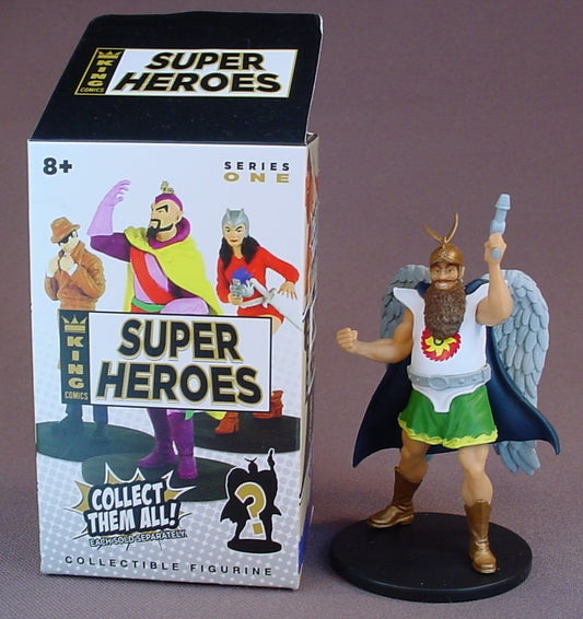 King Vultan PVC Figure With A Round Base And The Original Box, 3 1/2 Inches Tall, Flash Gordon Comics, From A King Comics Super Heroes Series, Boss Fight Studio
