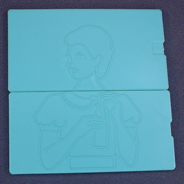 Vintage Tomy More Fashion Plates Set #2510 In The Original Box, Has The Original Plastic Tray With The Crayon & Holder, Has 15 Fashion Plates, 1978 Tomy