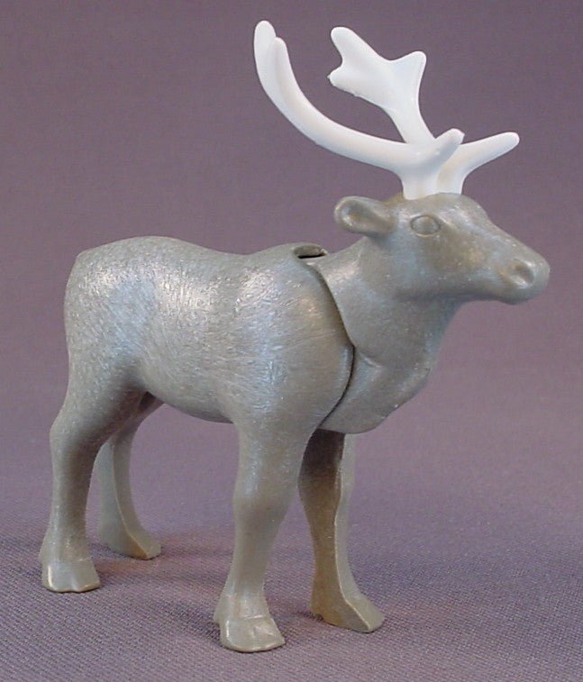 Playmobil Gray Reindeer With White Flexible Antlers Animal Figure, The Head Moves, 3366 3517 3604 3955 4058 4161 5494 5590 5711 5752 5755 5874 5956 5977 7599 9017 9264 70312, Grey, 30 67 0950