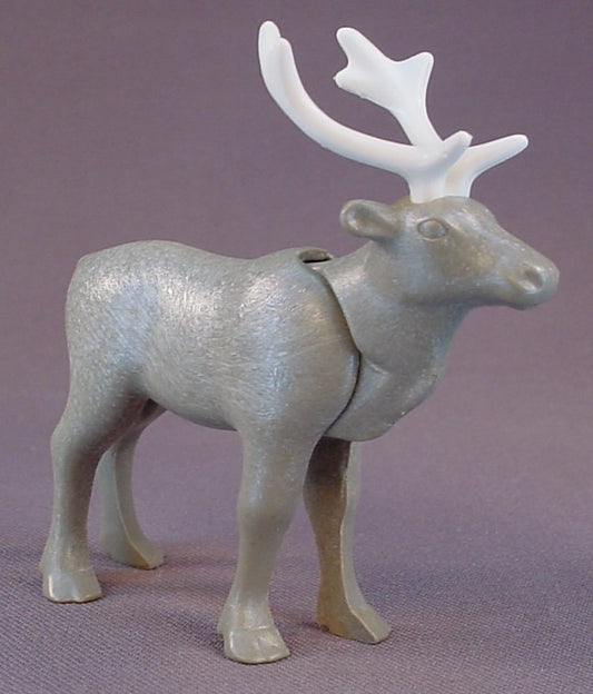 Playmobil Gray Reindeer With White Flexible Antlers Animal Figure, The Head Moves, 3366 3517 3604 3955 4058 4161 5494 5590 5711 5752 5755 5874 5956 5977 7599 9017 9264 70312, Grey, 30 67 0950