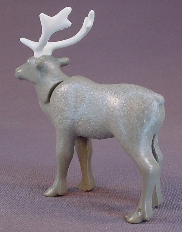 Playmobil Gray Reindeer With White Flexible Antlers Animal Figure, The Head Moves, 3366 3517 3604 3955 4058 4161 5494 5590 5711 5752 5755 5874 5956 5977 7599 9017 9264 70312, Grey, 30 67 0950