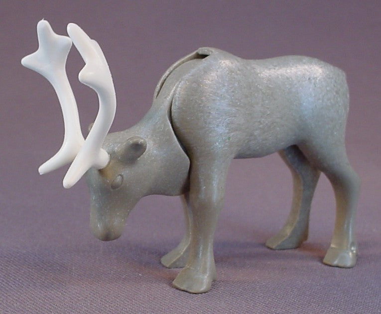 Playmobil Gray Reindeer With White Flexible Antlers Animal Figure, The Head Moves, 3366 3517 3604 3955 4058 4161 5494 5590 5711 5752 5755 5874 5956 5977 7599 9017 9264 70312, Grey, 30 67 0950