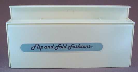 Vintage Tomy 1981 Flip And Fold Fashions Storage Box With 17 Accessories, The Accessories Clip Into A Base To Accessorize The Fashions Created