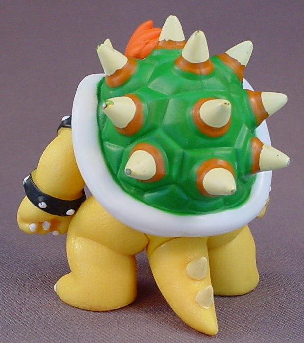 Super Mario Bros King Koopa Bowser Action Figure, 2 3/4 Inches Tall, Has Some Paint Rubs From Play Use, The Head Arms And Tail Move, World Of Nintendo, 2007 Jakks