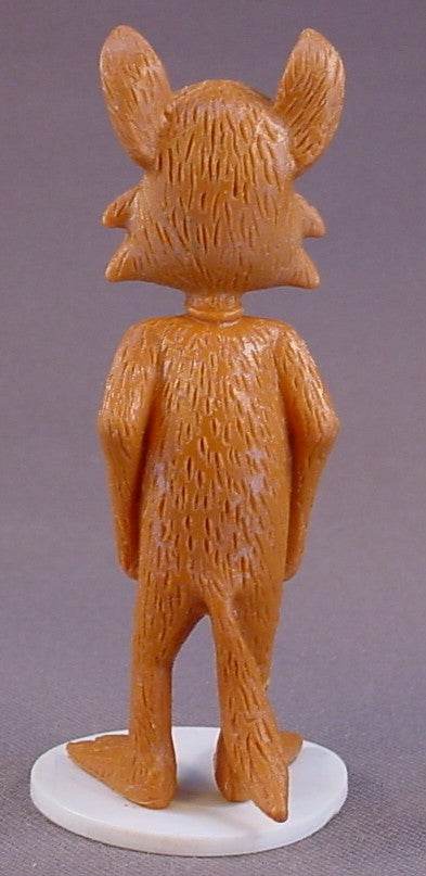 Beto The Wolf Figure On A White Base, 3 1/2 Inches Tall, From The Animated Series La Granja De Zenon, Has Some Paint Rubs On His Nose, Lobo Beto, Leader Entertainment