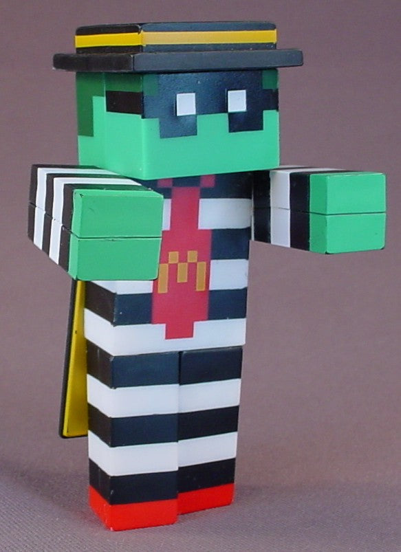 Minecraft Zombie Hamburglar Figure, 4 Inches Tall, 2025 McDonalds Minecraft Movie Series