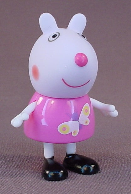 Suzy Sheep Plastic Figure From Peppa Pig TV Show, 2 3/8 Inches Tall, The Head Swivels And The Arms Move, 2003 Jazwares