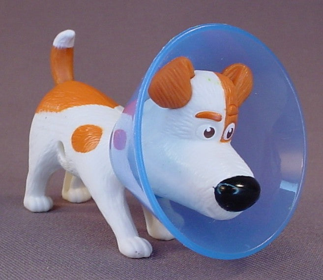 Secret Life Of Pets 2 Movie Max The Jack Russell Terrier Dog Wearing The Cone Of Shame, 3 3/4 Inches Long, 2019 McDonalds