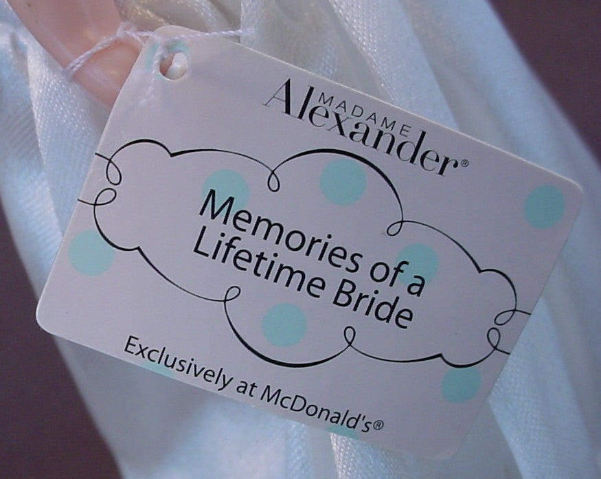 Madame Alexander Wedding Bride Doll With The Paper Tag, 5 Inches Tall, Memories Of A Lifetime, 2002 McDonalds
