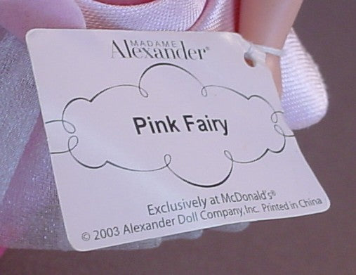 Madame Alexander Pink Fairy Doll With The Paper Tag & Wings, 5 Inches Tall, 2003 McDonalds