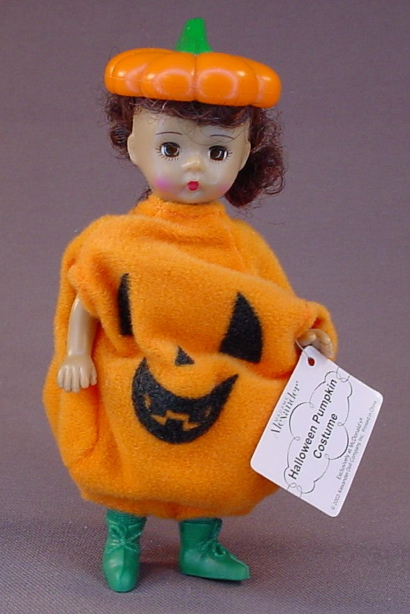 Madame Alexander Halloween Pumpkin Costume Doll With The Paper Tag, 5 Inches Tall, 2003 McDonalds