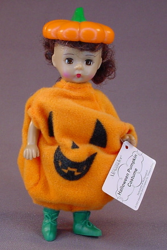 Madame Alexander Halloween Pumpkin Costume Doll With The Paper Tag, 5 Inches Tall, 2003 McDonalds