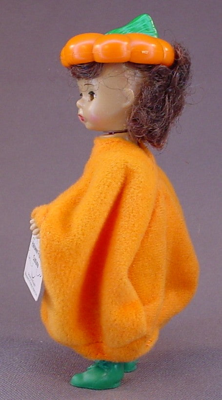 Madame Alexander Halloween Pumpkin Costume Doll With The Paper Tag, 5 Inches Tall, 2003 McDonalds
