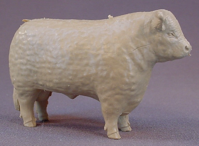 Marx Vintage Prize Livestock Farm Animals, Lot Of 8 Animals, Tan Color, 1950's Or Early 1960's, Louis Marx & Co., 2 American Guernsey Cows, Brown Swiss, Ayrshire, Hereford, American Short Horn, Black Angus, Poland Pig