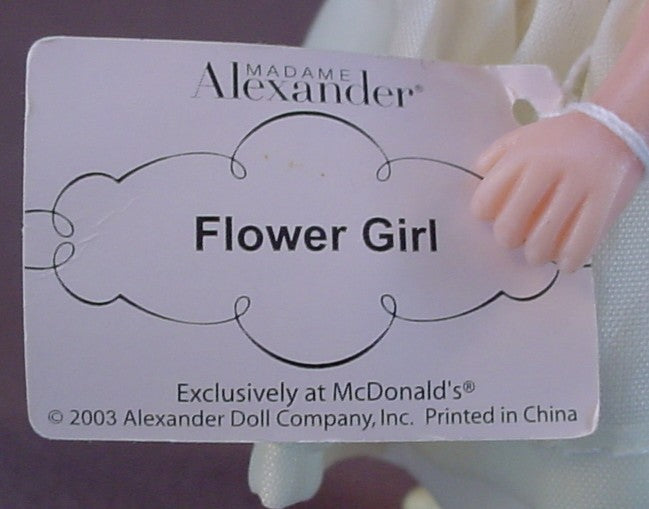 Madame Alexander Flower Girl Doll With The Paper Tag, 5 Inches Tall, 2003 McDonalds