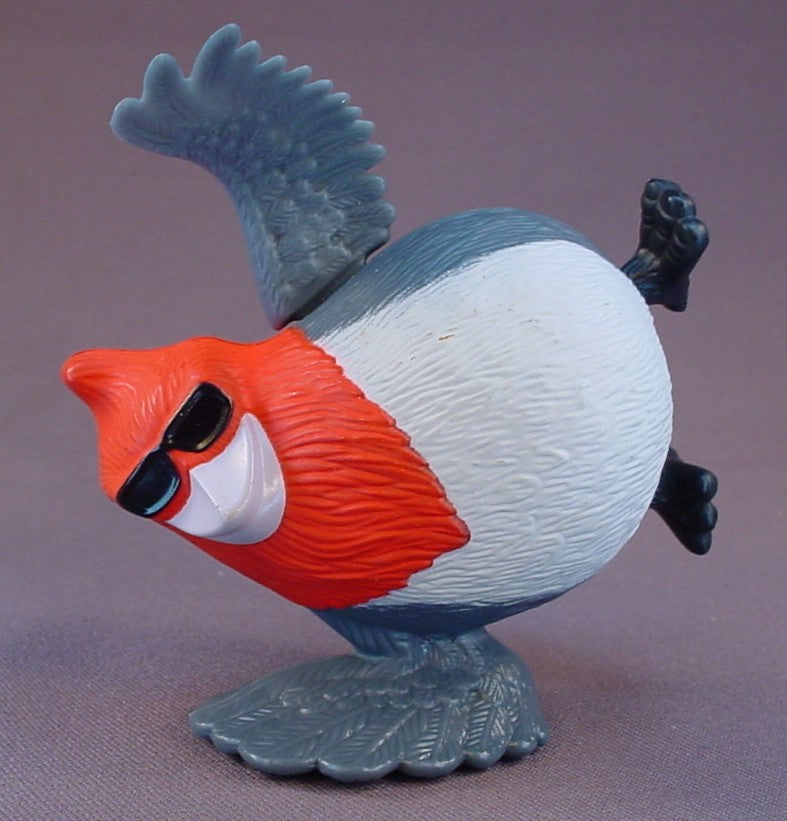 Rio 2 Movie Pedro A Red Crested Cardinal Bird Figure Toy, 3 3/4 Inches Tall, Wind Him Up And He Spins Around On One Wing While The Other Wing Flaps, 2011 McDonalds