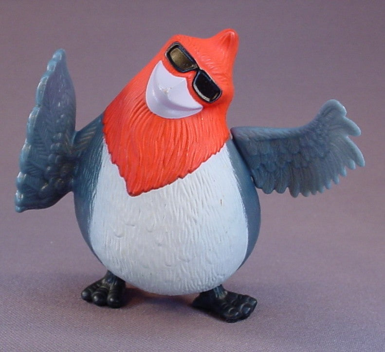 Rio 2 Movie Pedro A Red Crested Cardinal Bird Figure Toy, 3 3/4 Inches Tall, Wind Him Up And He Spins Around On One Wing While The Other Wing Flaps, 2011 McDonalds