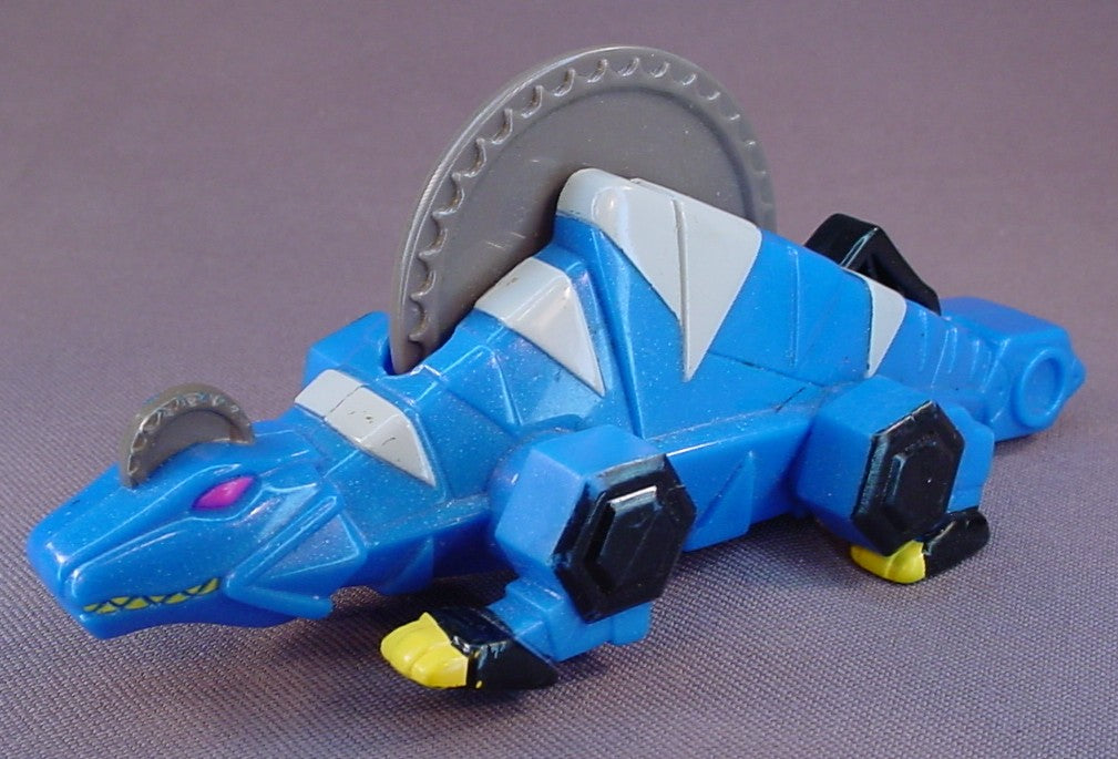 Power Rangers Dino-Thunder Dimetro Zord Toy, 5 1/2 Inches Long, Press The Lever To Make The Blade Spin, 2003 2004 McDonalds