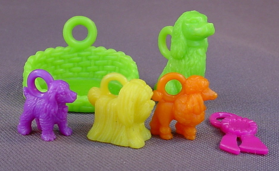 Key Charm Cuties Lot Of 6 Accessories From A Puppy Show Take Along Purse Play Set, 2000 Spin Master, Spinmaster
