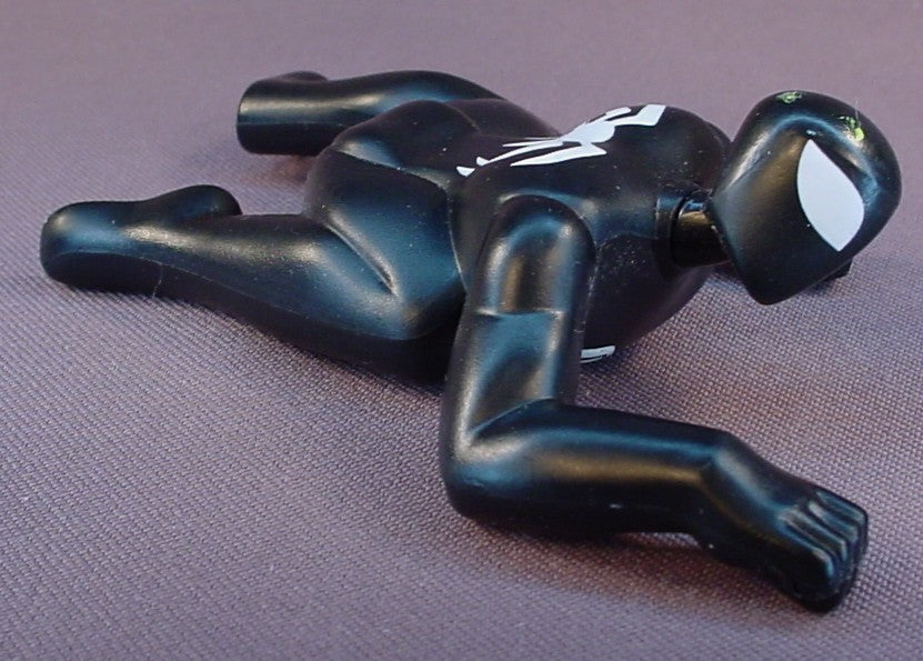 Spider-Man Spectacular Animated Spiderman Crawling Figure Toy, 4 1/2 Inches Long, Has A Pull Back Motor, It Weaves As It Rolls Along, Dark Spider-Man, 2009 McDonalds