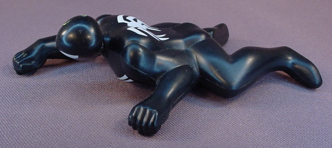 Spider-Man Spectacular Animated Spiderman Crawling Figure Toy, 4 1/2 Inches Long, Has A Pull Back Motor, It Weaves As It Rolls Along, Dark Spider-Man, 2009 McDonalds