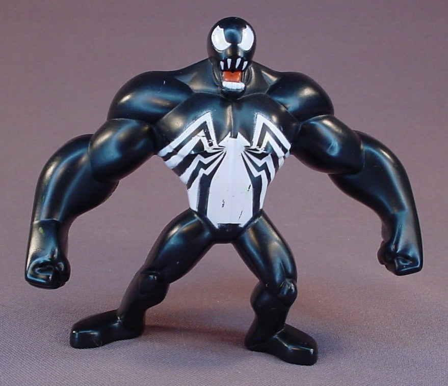Spider-Man Spectacular Animated Spiderman Water Squirting Venom Figure Toy, 4 1/4 Inches Tall, Press The Button On The Back To Make It Suck Up And Squirt Water, 2009 McDonalds