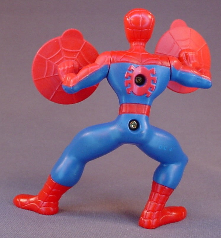 Spider-Man Spectacular Animated Spiderman Suction Cup Spider-Man Figure Toy, 4 1/8 Inches Tall, The Arms And Head Swivel, 2009 McDonalds