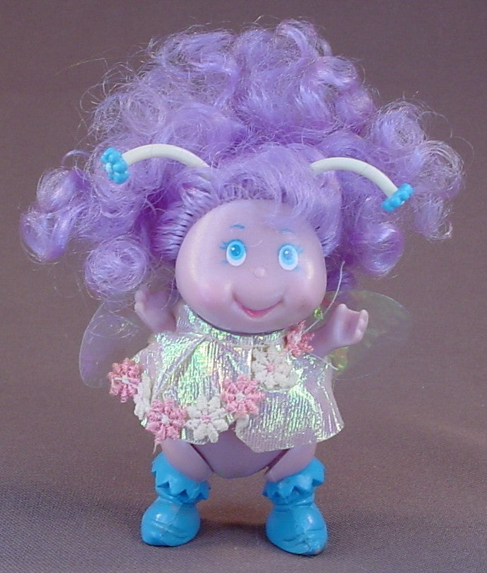 Blinkins Courageous Blink Figure With Her Dress & Wings, 4 1/2 Inches Tall, Purple Hair, Glowbug Fairy, Vintage Toy, 1985 LJN Toys