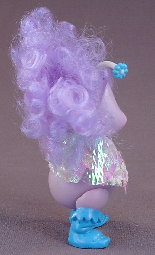 Blinkins Courageous Blink Figure With Her Dress & Wings, 4 1/2 Inches Tall, Purple Hair, Glowbug Fairy, Vintage Toy, 1985 LJN Toys