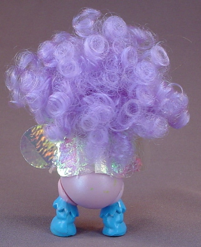 Blinkins Courageous Blink Figure With Her Dress & Wings, 4 1/2 Inches Tall, Purple Hair, Glowbug Fairy, Vintage Toy, 1985 LJN Toys