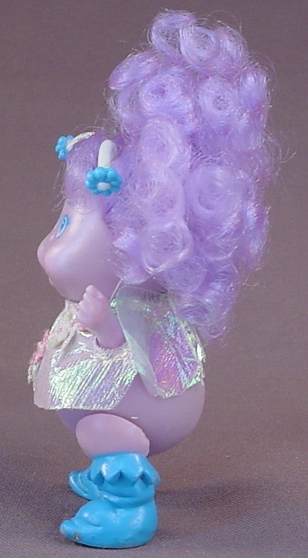 Blinkins Courageous Blink Figure With Her Dress & Wings, 4 1/2 Inches Tall, Purple Hair, Glowbug Fairy, Vintage Toy, 1985 LJN Toys