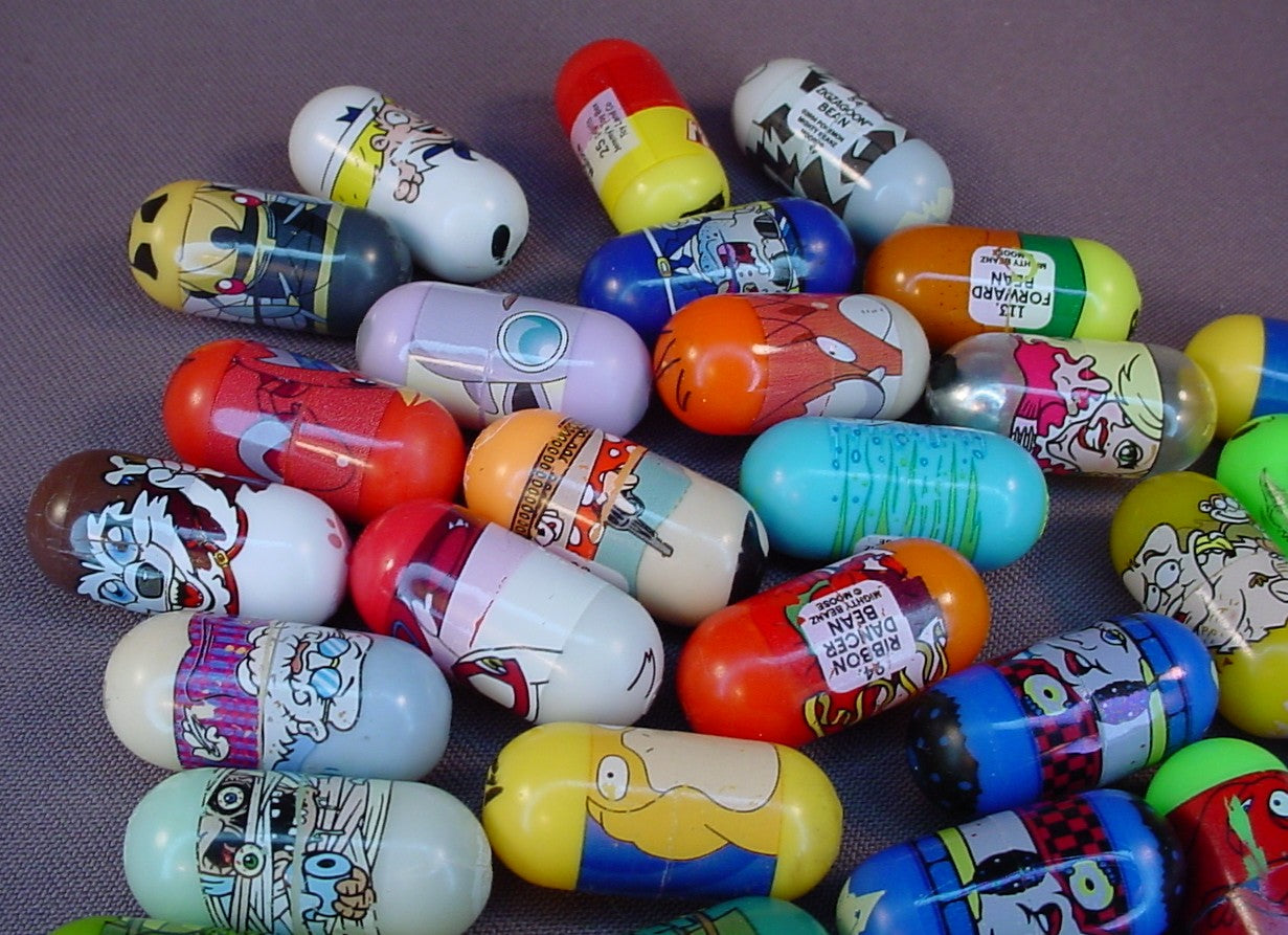 Mighty Beanz Lot Of 28 Beanz, All Have Some Play Wear, Moose
