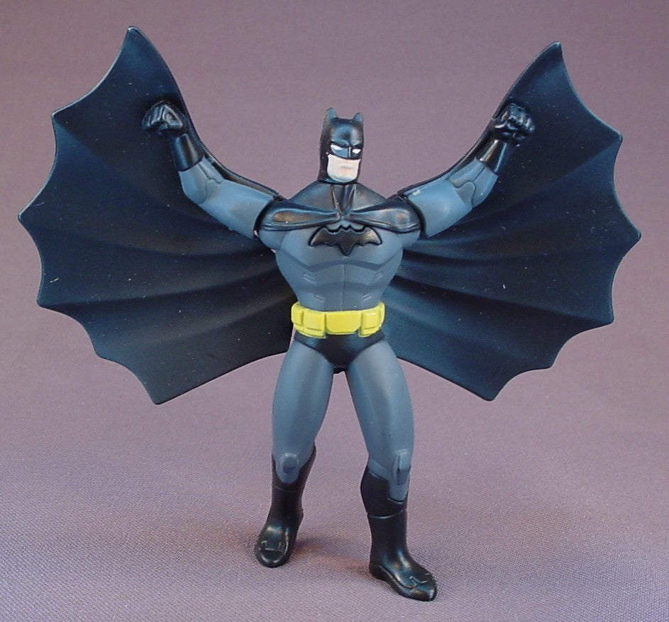 Batman The Brave And The Bold Batman Figure Toy, 4 3/4 Inches Tall, Lock The Arms Down And Press The Insignia To Make Them Pop Up, The Head Moves, 2010 McDonalds