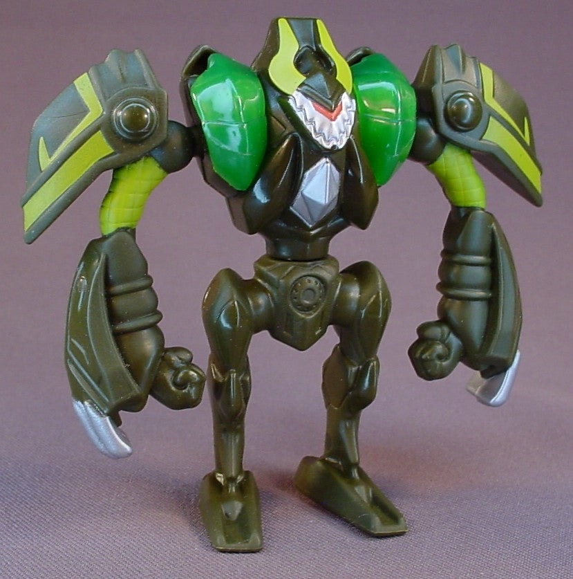 Bakugan Mechtanium Surge Silent Strike Action Figure Toy, 4 Inches Tall, Press The Button To Make The Transparent Green Armor Pop Open, The Arms Move, Swivels At The Waist, 2011 McDonalds, Spin Master