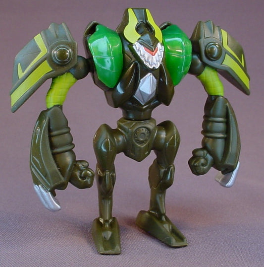Bakugan Mechtanium Surge Silent Strike Action Figure Toy, 4 Inches Tall, Press The Button To Make The Transparent Green Armor Pop Open, The Arms Move, Swivels At The Waist, 2011 McDonalds, Spin Master