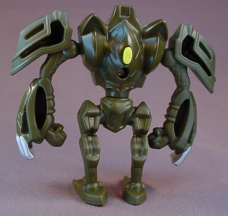 Bakugan Mechtanium Surge Silent Strike Action Figure Toy, 4 Inches Tall, Press The Button To Make The Transparent Green Armor Pop Open, The Arms Move, Swivels At The Waist, 2011 McDonalds, Spin Master