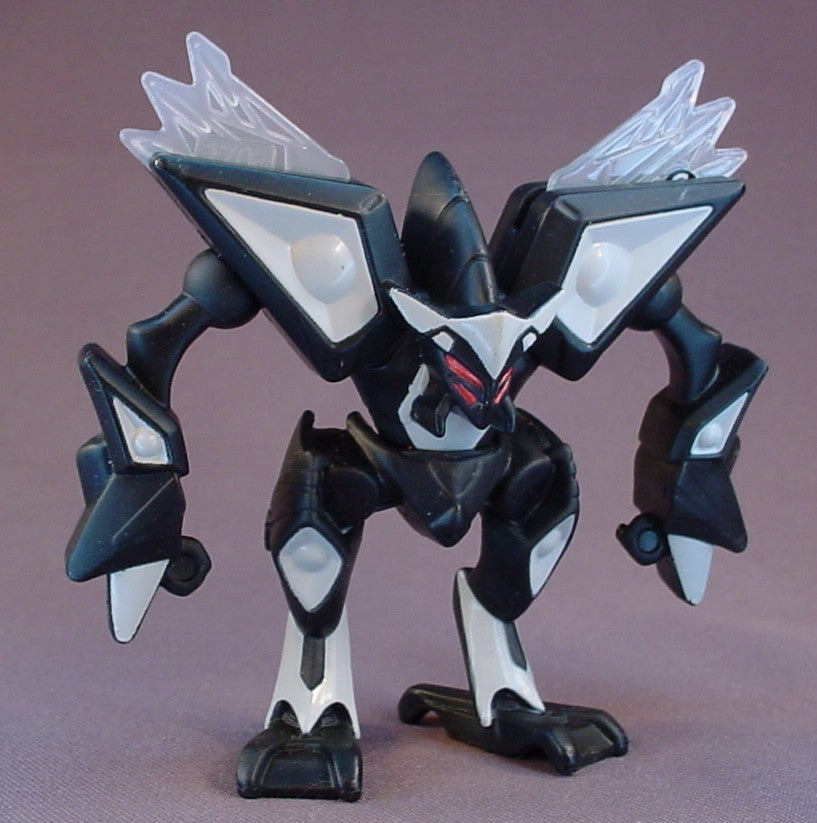 Bakugan Mechtanium Dreadeon Action Figure Toy, 4 1/4 Inches Tall, The Semi Transparent Wings Lock Down And Spring Up When The Button On The Back Is Pressed, The Arms Move, Swivels At The Waist, 2011 McDonalds