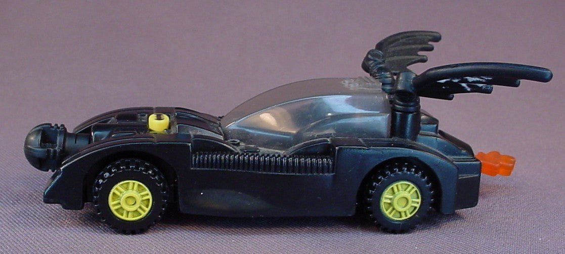Batman Lego Batmobile With Launching Missile, 5 Inches Long, The Tail Wings Swivel, Press The Insignia To Fire The Missile, 2008 McDonalds, The Wheels Turn, Batman Toy
