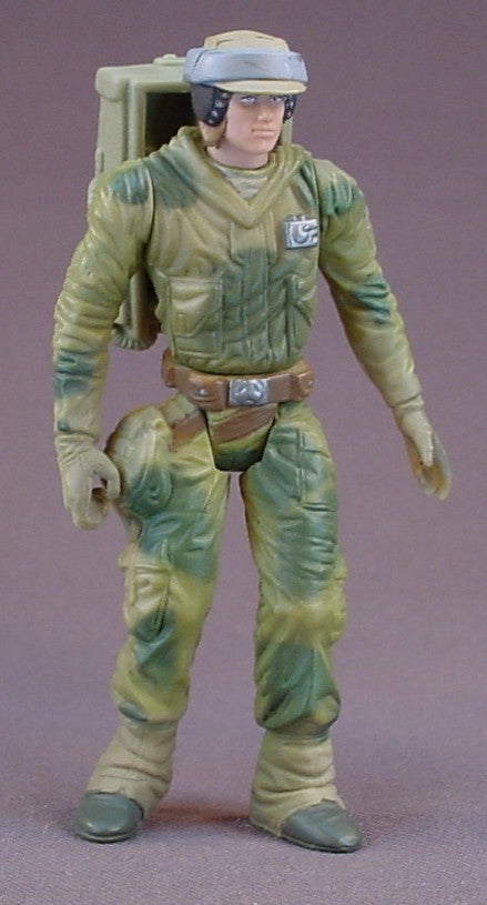 Star Wars Endor Rebel Soldier Action Figure With The Backpack And Blaster Rifle Accessories, 1997 Kenner, LFL, The Power Of The Force, Endor Rebel Commando Or Trooper, 3 3/4 Inches Tall, Star Wars Toy