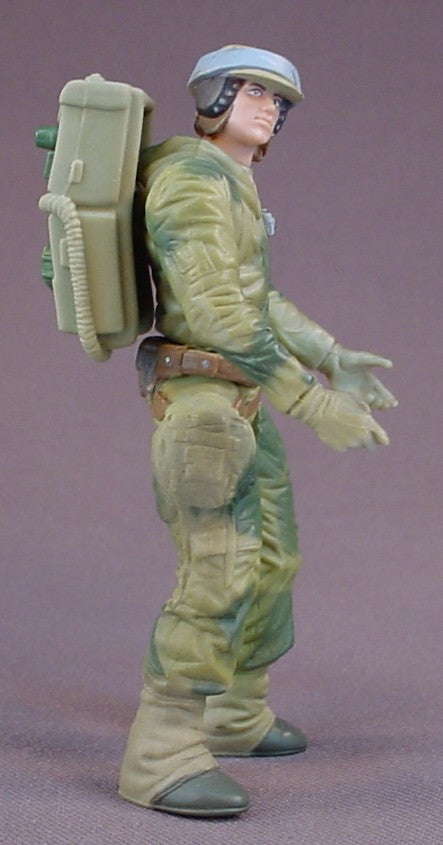 Star Wars Endor Rebel Soldier Action Figure With The Backpack And Blaster Rifle Accessories, 1997 Kenner, LFL, The Power Of The Force, Endor Rebel Commando Or Trooper, 3 3/4 Inches Tall, Star Wars Toy
